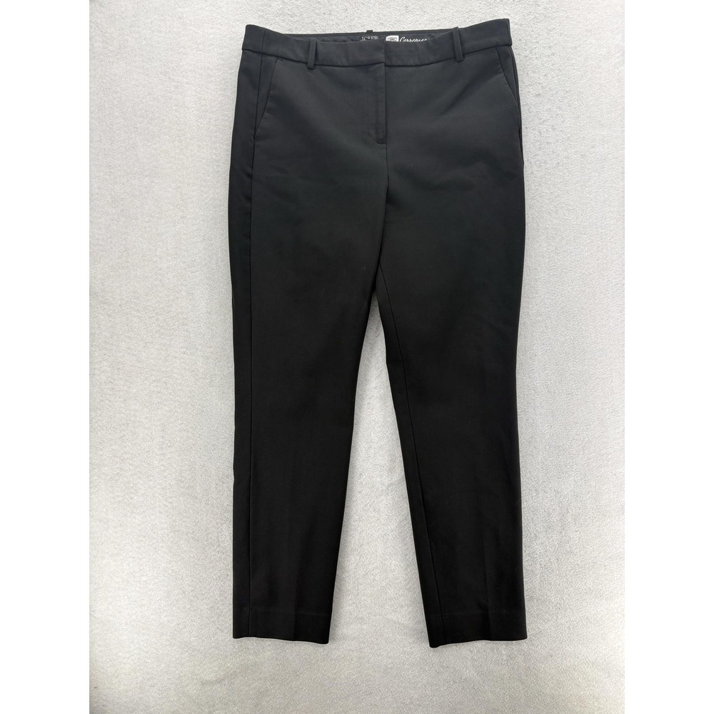 J.Crew Cameron Dress Pants Womens 14 Tall Black Slim Four-Season Carreman Fance